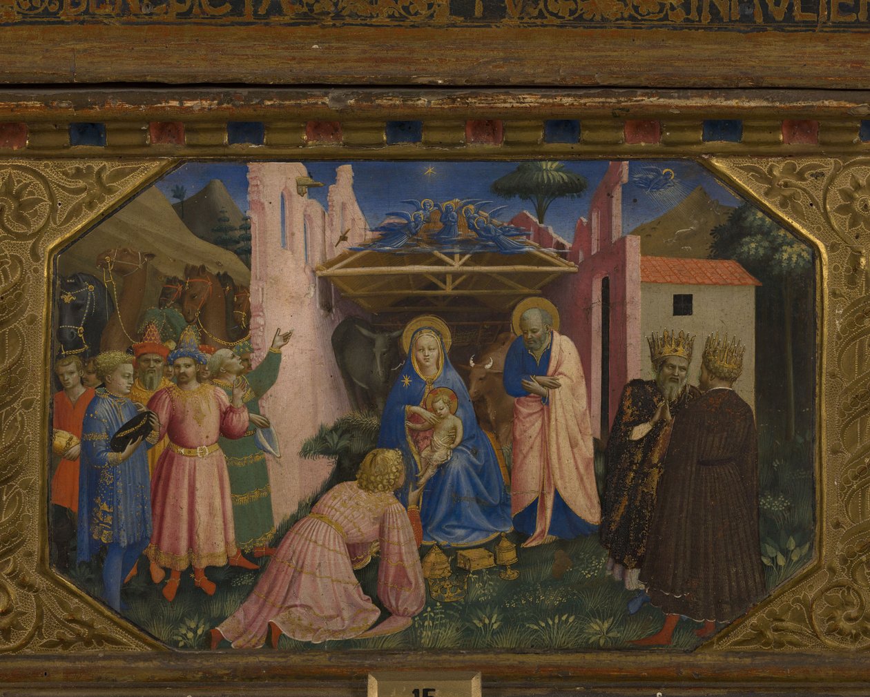 Magiernes tilbedelse Bebudelsestabel med 5 Predella-scener, 1430-1432 af Fra Giovanni Angelico da Fiesole