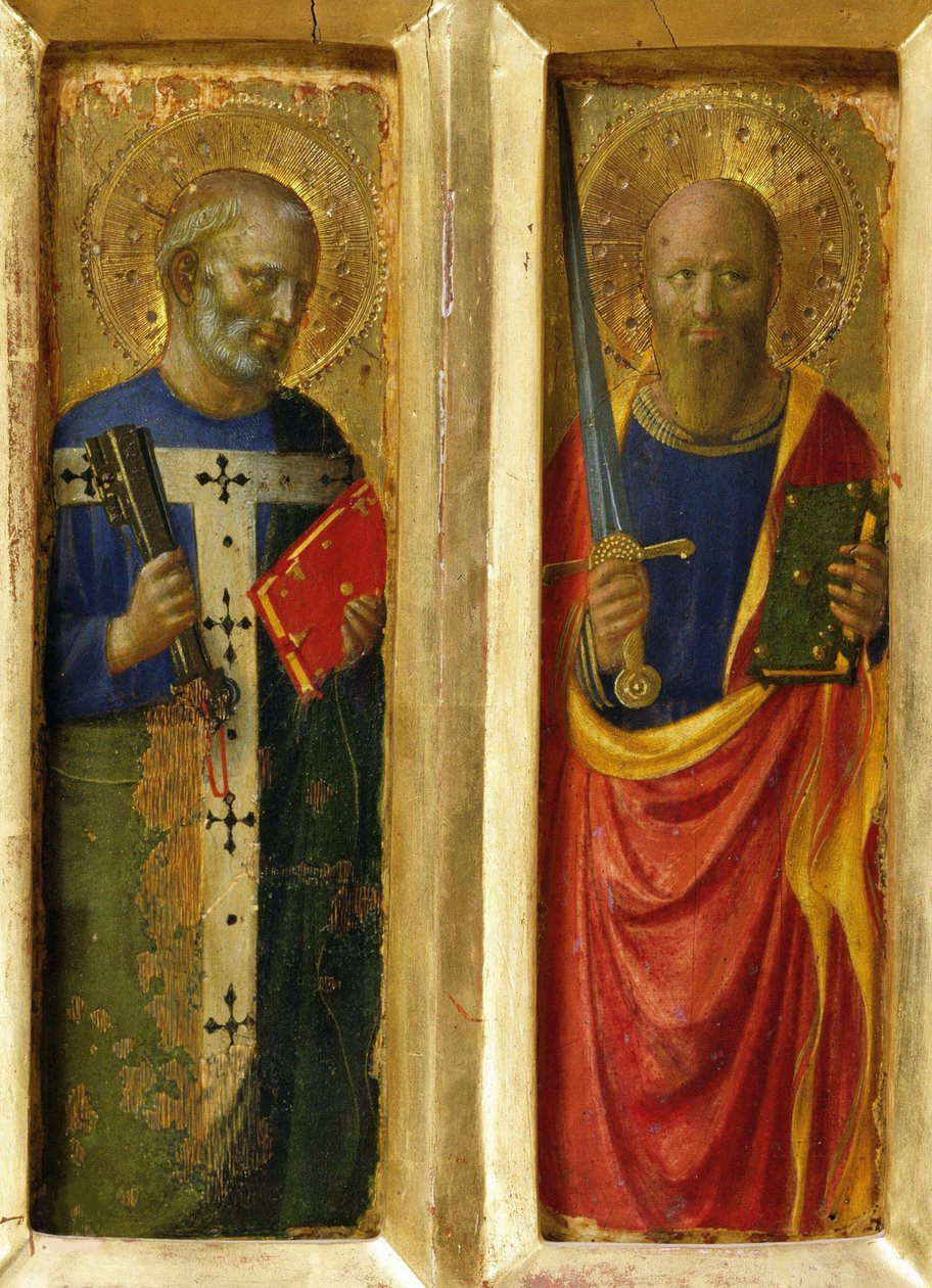 Apostlene Peter og Paulus fra Perugia-altertavlen, ca 1437. af Fra Giovanni Angelico da Fiesole