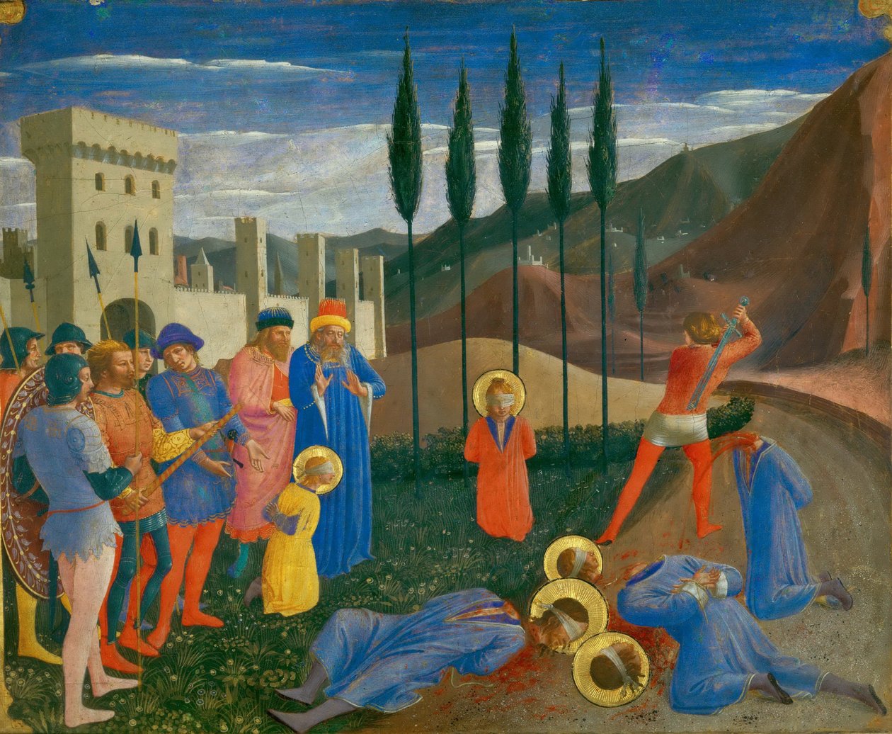 Halshugningen af Saint Cosmas og Saint Damian, ca. 1440 af Fra Giovanni Angelico da Fiesole