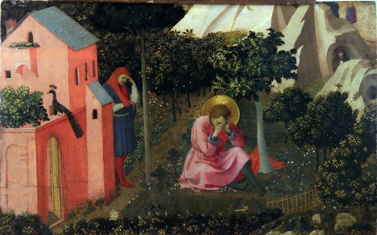 Sankt Augustins omvendelse, ca 1430-1435. af Fra Giovanni Angelico da Fiesole