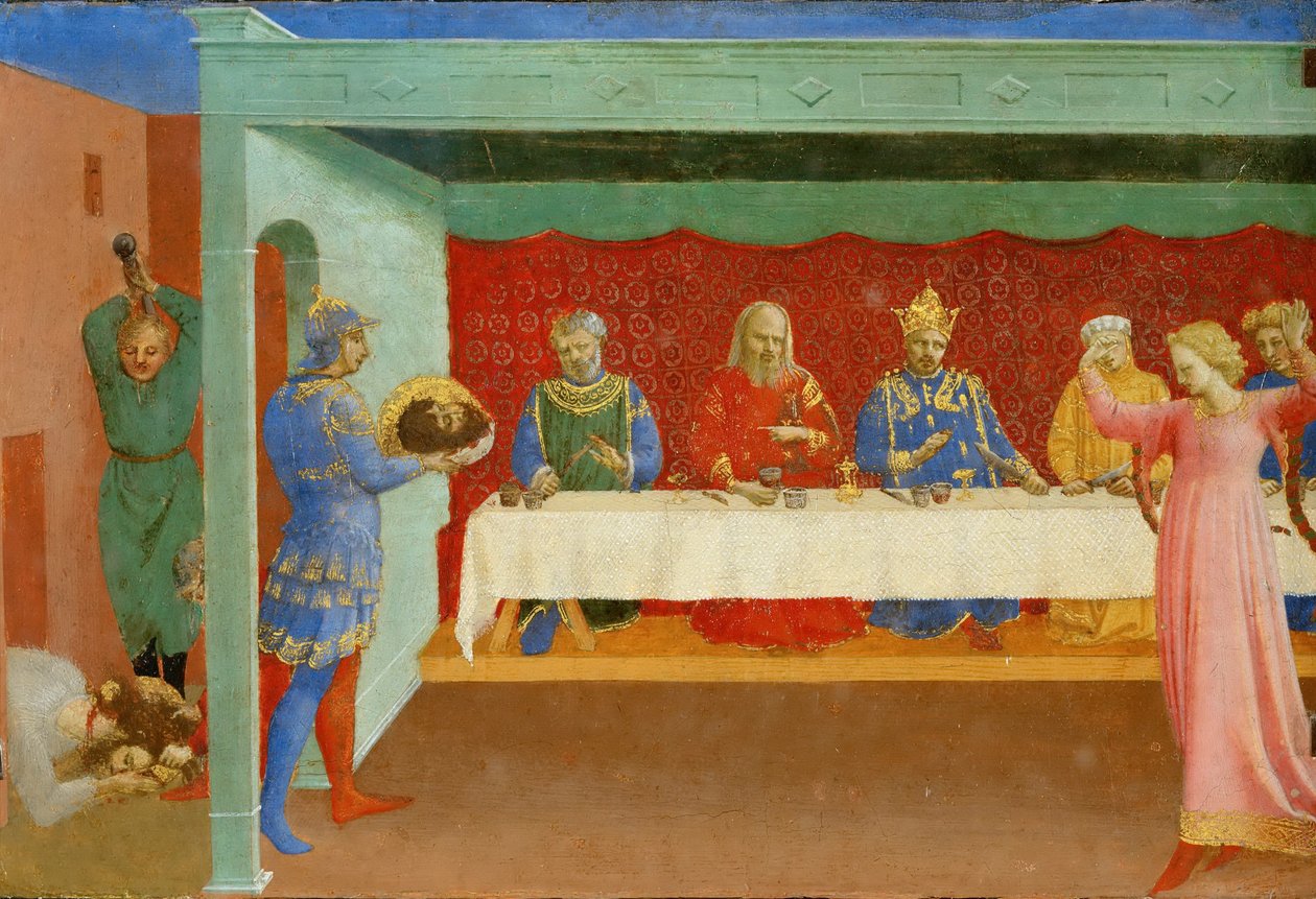 Herodes fest og halshugningen af Johannes Døberen, ca 1430 af Fra Giovanni Angelico da Fiesole