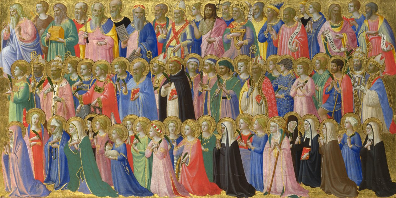 The Forerunners of Christ with Saints and Martyrs Panel fra Fiesole San Domenico altertavle, ca. 1423-1424 af Fra Giovanni Angelico da Fiesole