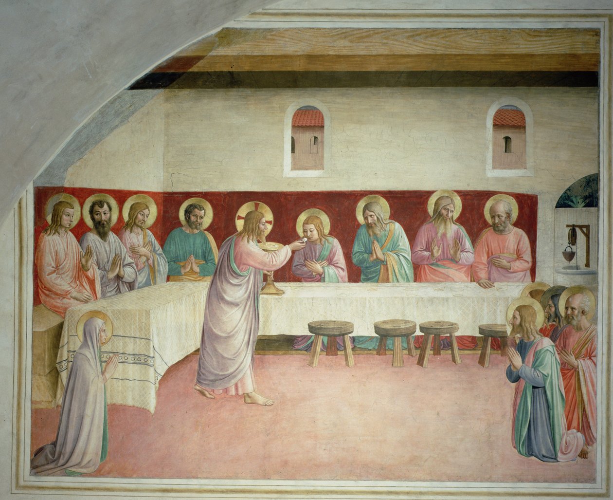 Den hellige nadver og den sidste nadver af Fra Giovanni Angelico da Fiesole