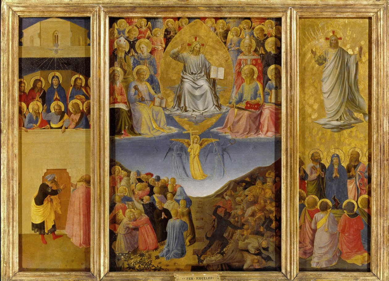 The Last Judgment Triptykon, ca 1447. af Fra Giovanni Angelico da Fiesole