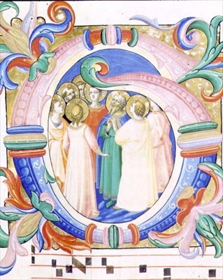 Missal 558 f.41v Historik initial 
