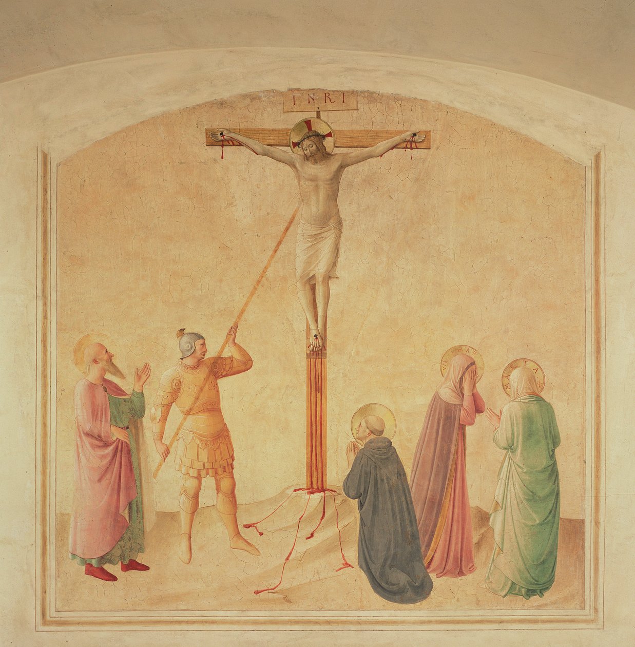 Korsfæstelse, lanseholderen, c.1438-45 af Fra Angelico