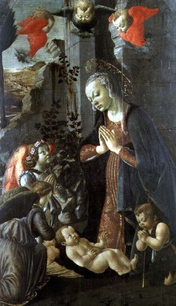 Madonna og barn (panel) af Fra da Pistoia Paolino