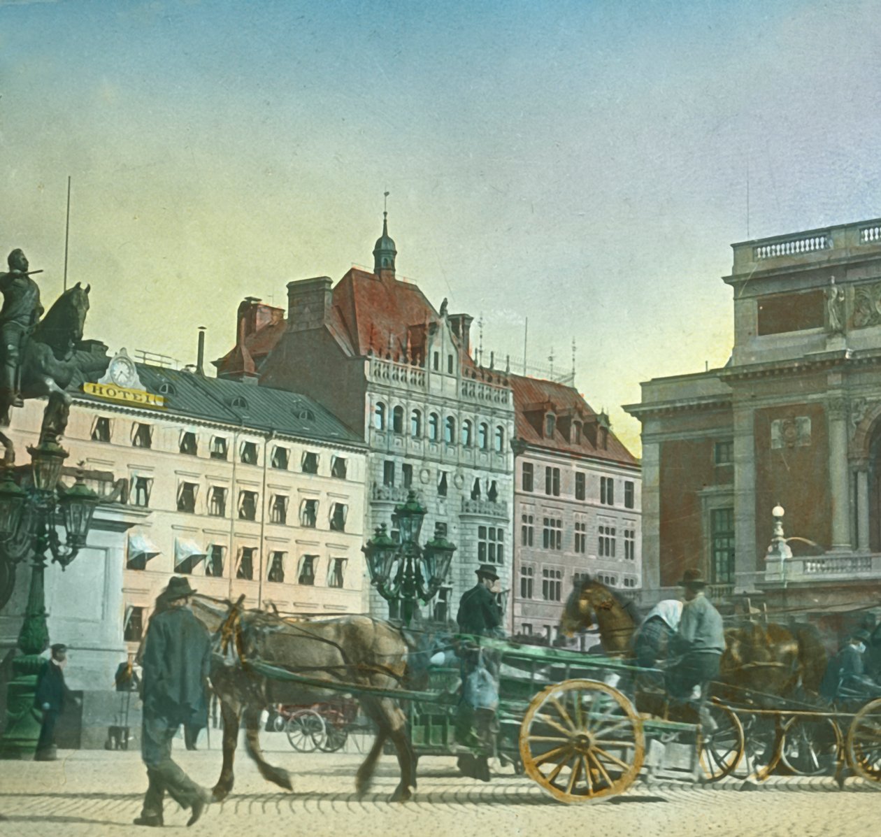 Gustav Adolfs Plads, Stockholm, Sverige, slutningen af det 19.-begyndelsen af det 20. århundrede. af Fradelle and Young