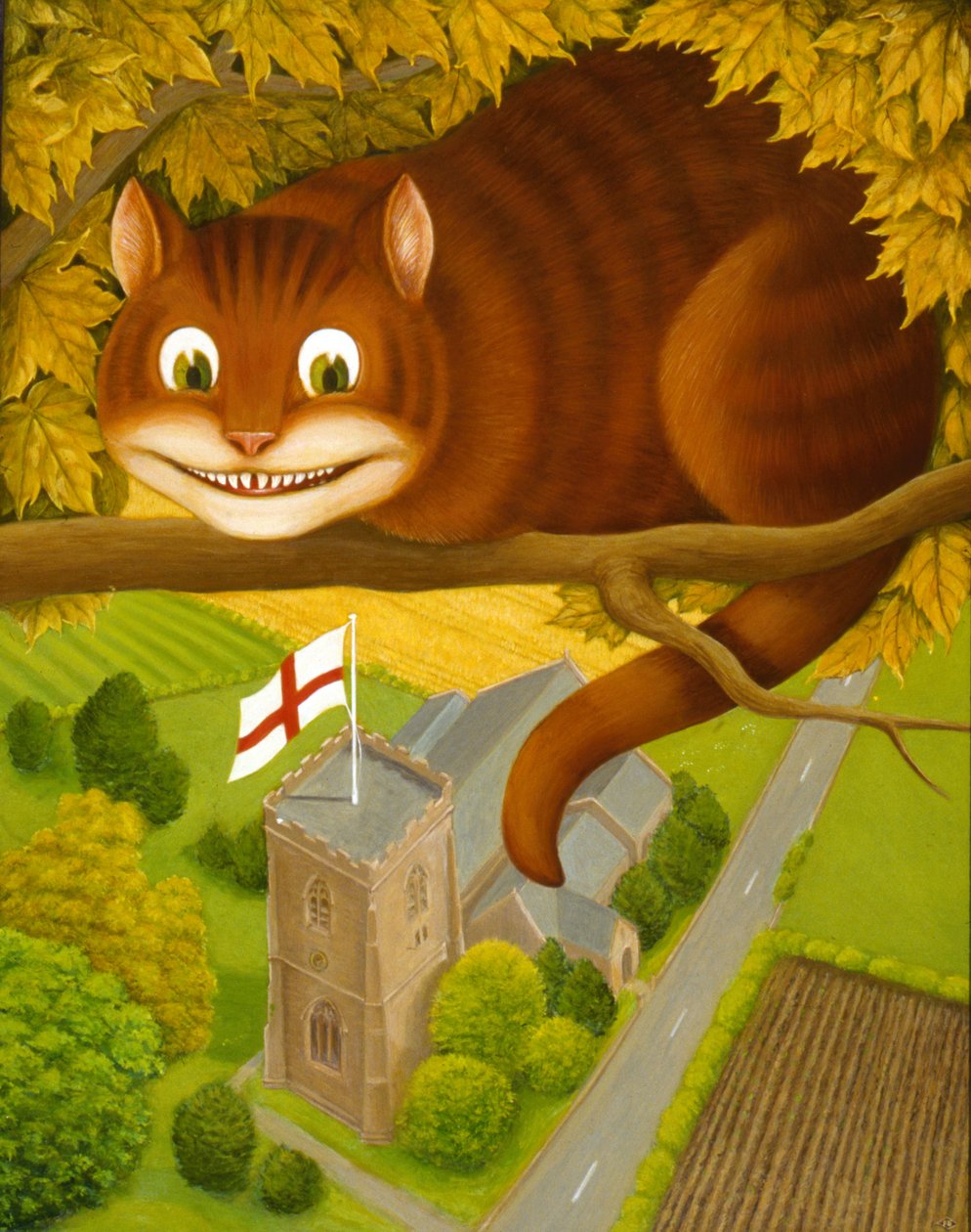 Cheshire Cat i Daresbury af Frances Broomfield