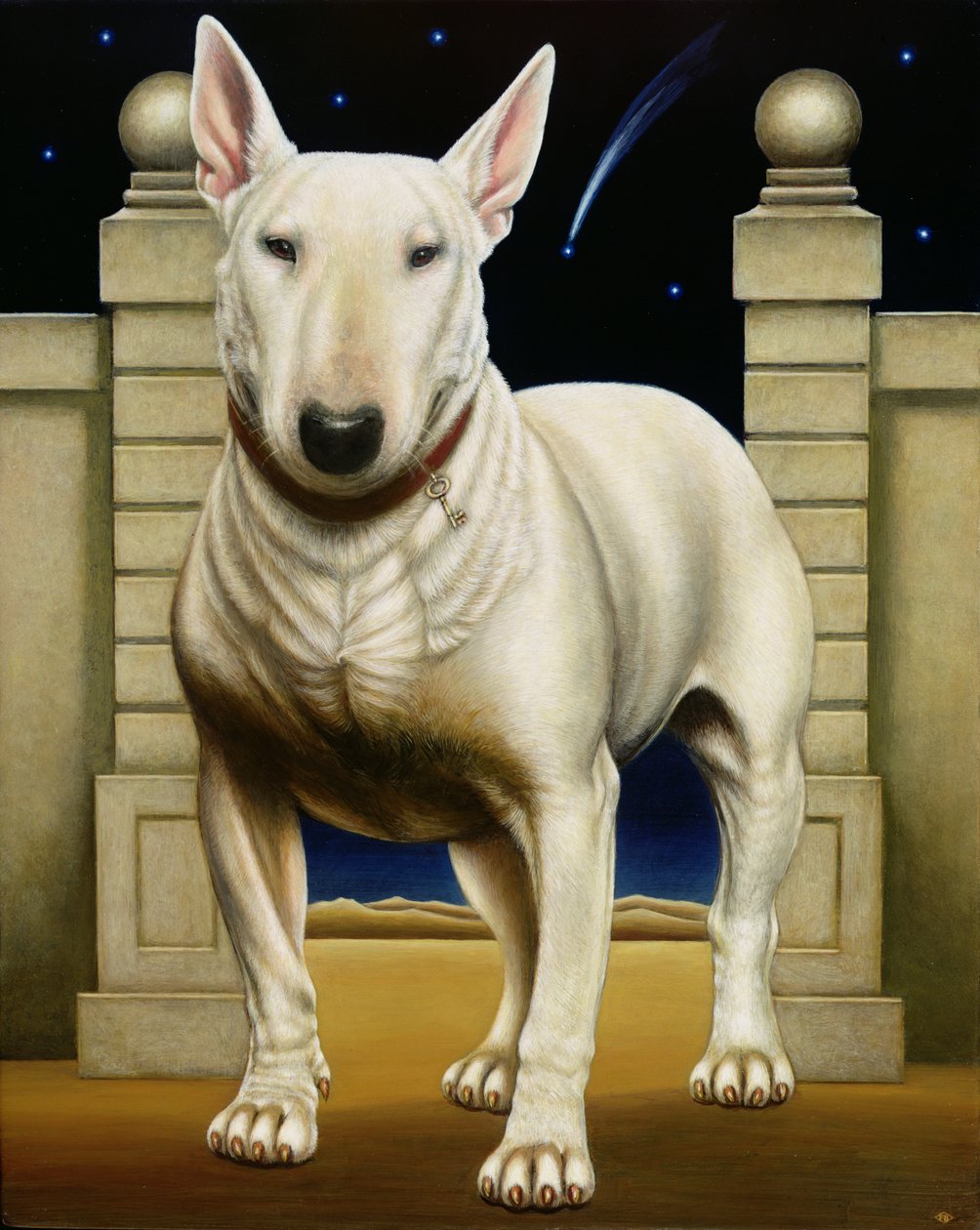 Dulcina, 2000 (olie og tempera på panel) af Frances Broomfield