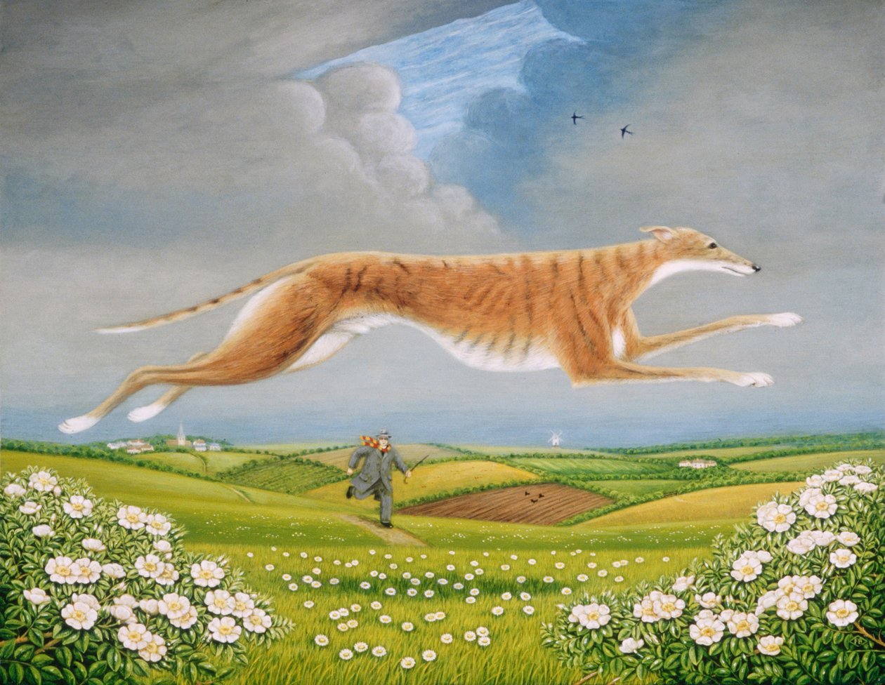 Mick the Miller, 1992 (olier og tempera på panel) af Frances Broomfield
