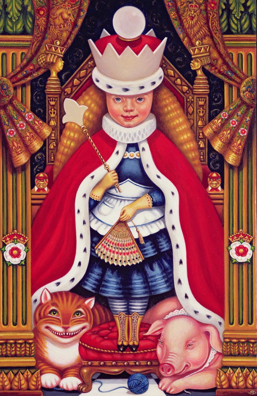 Queen Alice, 2008 (olie og tempera på panel) af Frances Broomfield