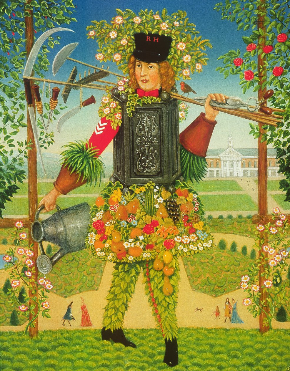 The Chelsea Gardener, 1995 (olie og tempera på panel) af Frances Broomfield