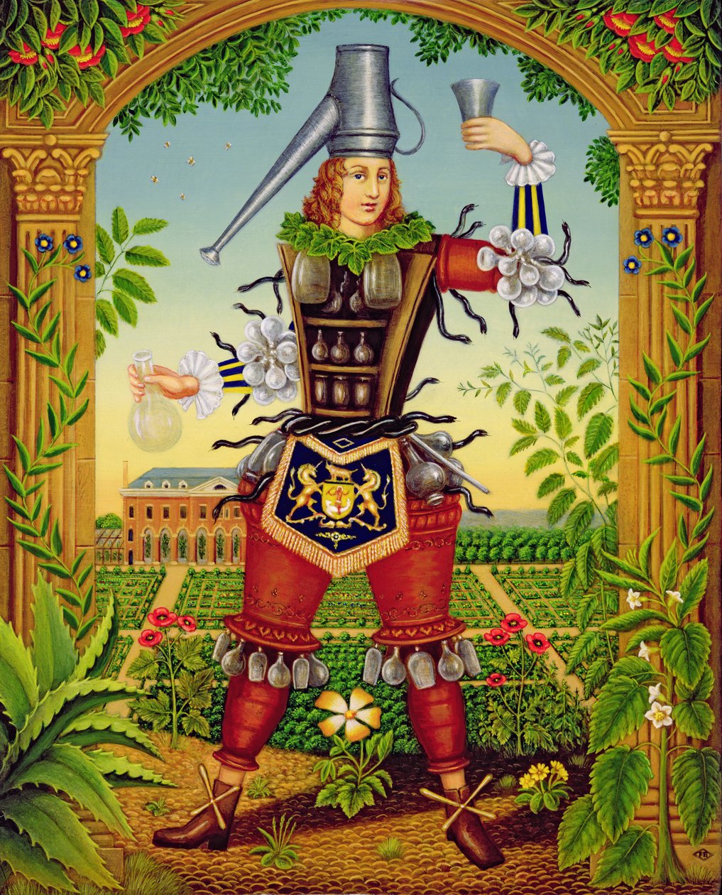 The Chelsea Physic Garden, 1997 (olie og tempera på panel) af Frances Broomfield
