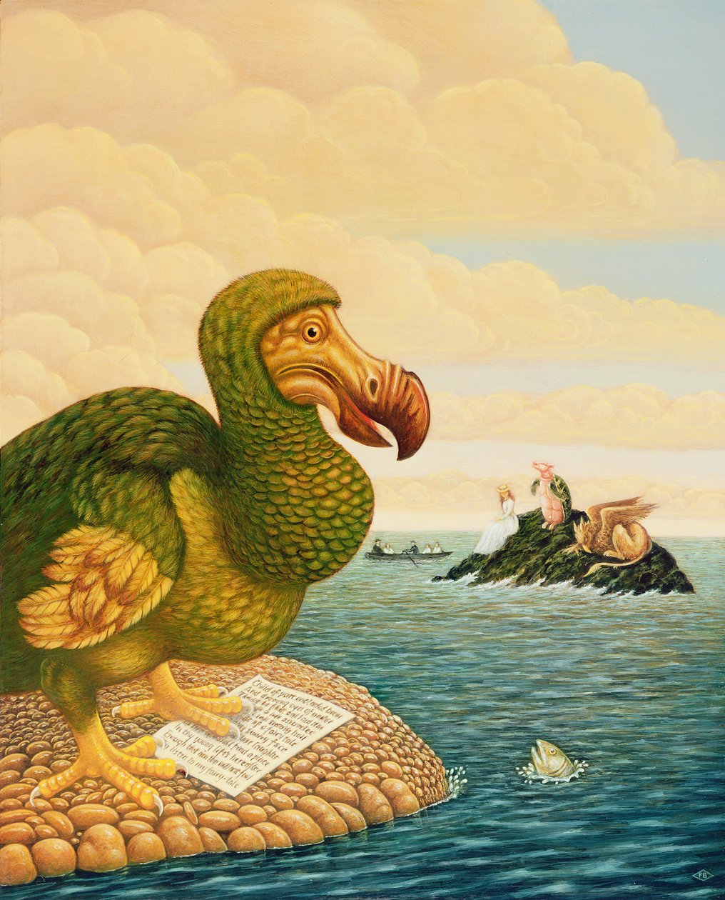 The Dodo, 1993 (olie og tempera på panel) af Frances Broomfield