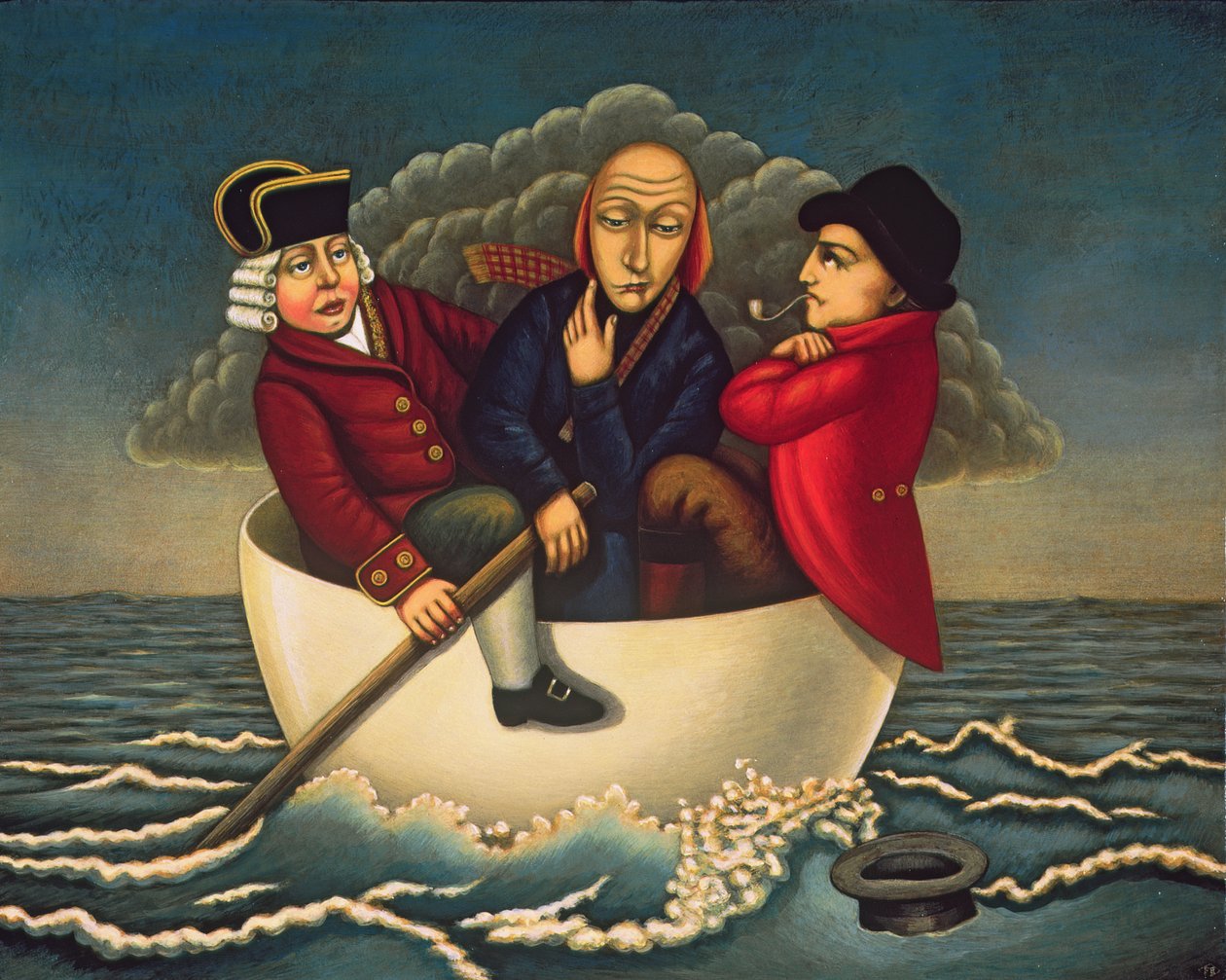 The Three Wise Men of Gotham, 2005 (olie og tempera på panel) af Frances Broomfield
