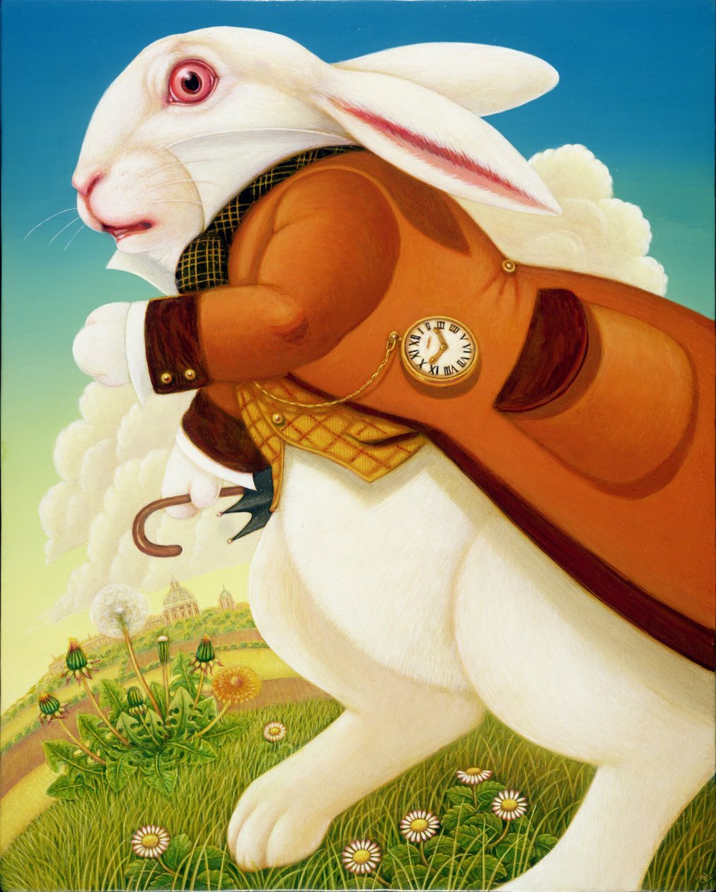 The White Rabbit, 2003 (olie og tempera på panel) af Frances Broomfield