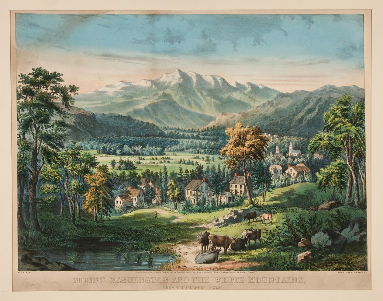 Mount Washington og De Hvide Bjerge af Frances Flora Bond Palmer