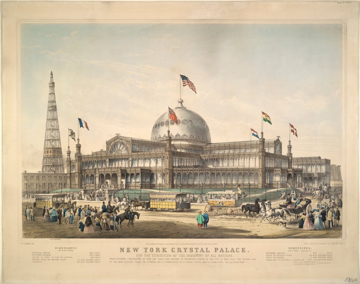 New York Crystal Palace: Til udstillingen af alle nationers industri. af Frances Flora Bond Palmer