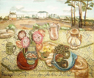 A Country Window, ca. 1929-31 (olie på lærred) af Frances Hodgkins