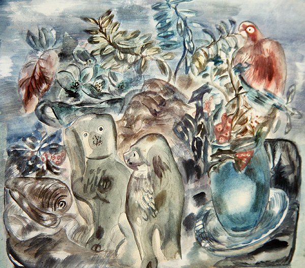 An Arrangement, ca. 1935 (akvarel over blyant på papir) af Frances Hodgkins