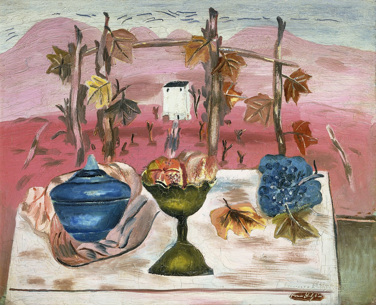 Aften, ca. 1923 (olie på lærred) af Frances Hodgkins