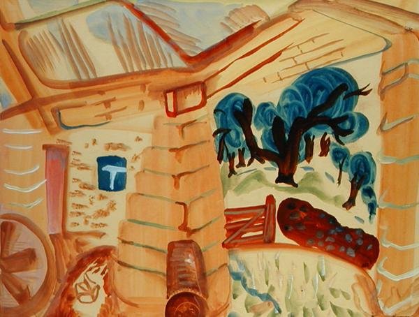Northumberland Barn af Frances Hodgkins