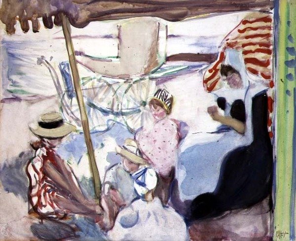 The Picnic, ca. 1914 (akvarel på papir) af Frances Hodgkins
