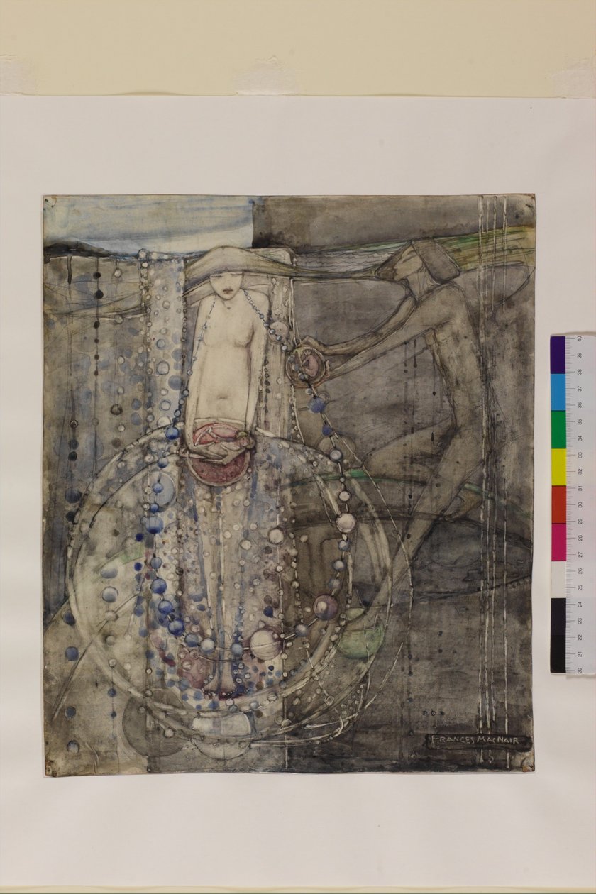 Mand laver livets perler, men kvinden skal tråde dem, ca. 1912-15 af Frances Macdonald