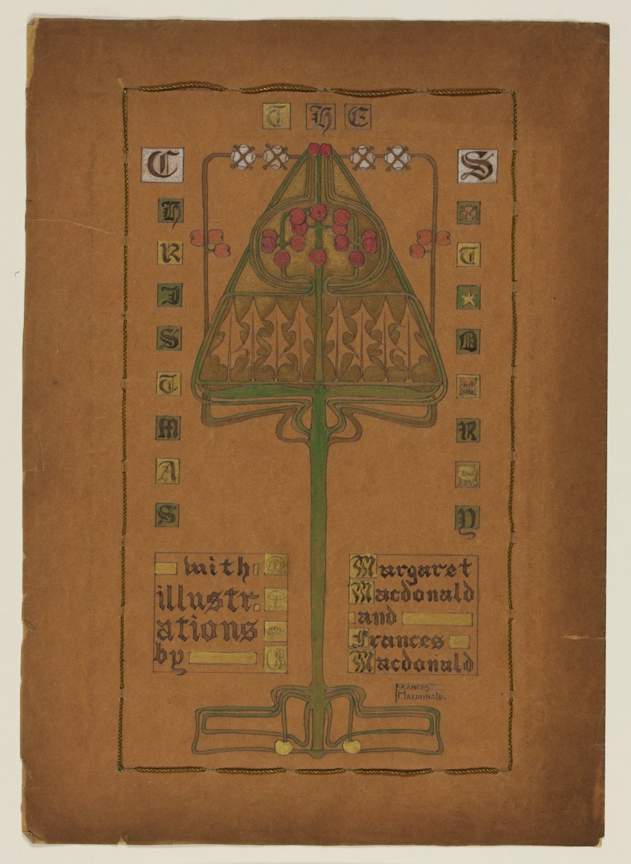 Titelblad til "Julehistorien", 1895-96 af Frances Macdonald