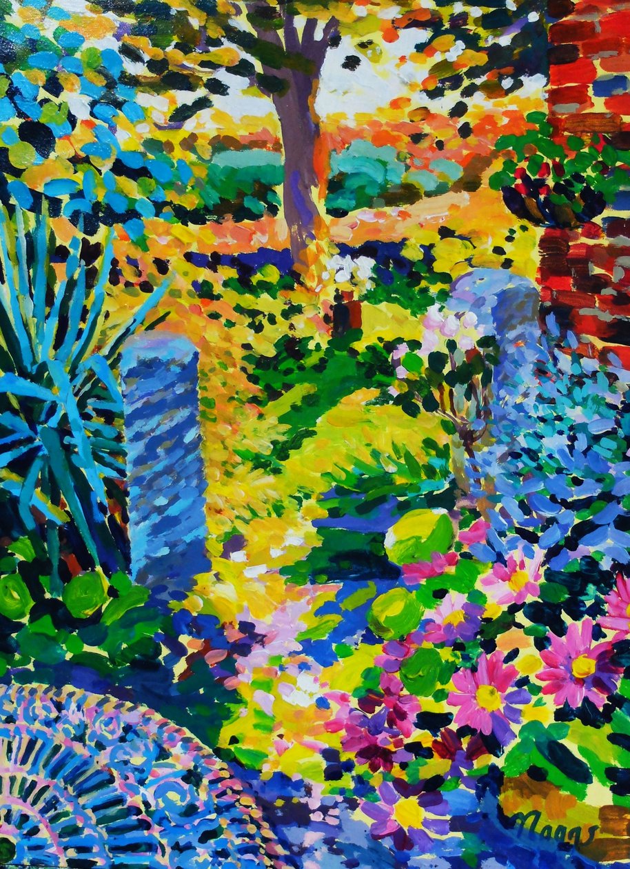 Golden Hour, 2022 (akryl på lærred) af Frances Naggs