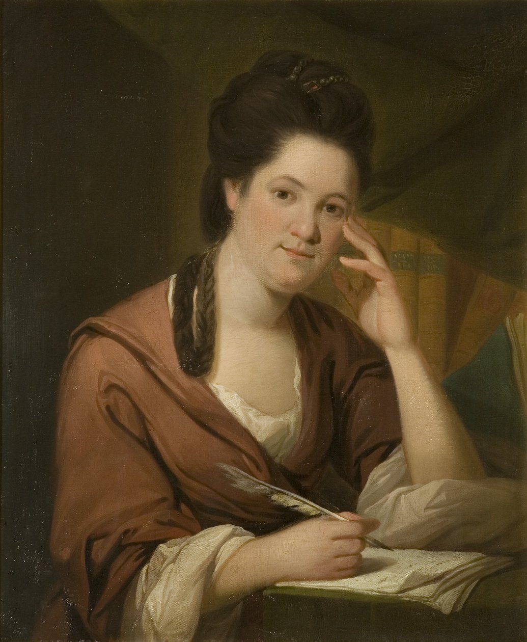 Portræt af Hannah More (f.1745), ca. 1780 (olie på lærred) af Frances Reynolds