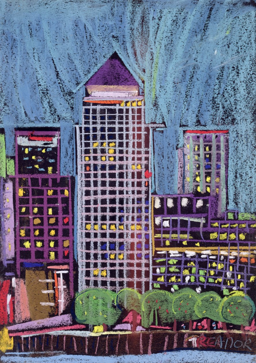 Canary Wharf i London Docklands af Frances Treanor