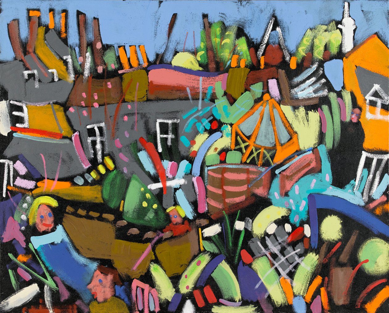 Judy au Jardin, 2010 (akryl på lærred) af Frances Treanor