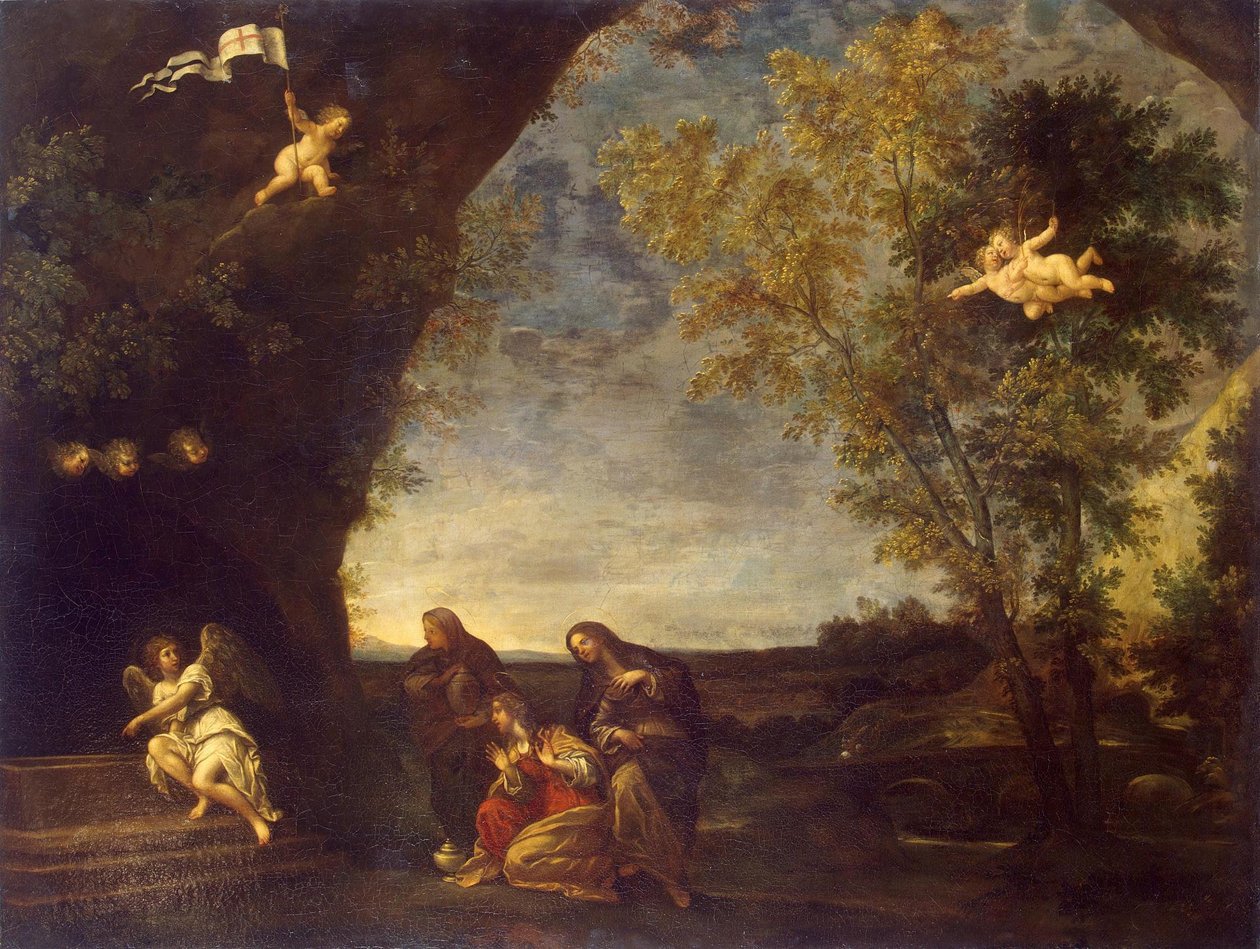Hellige kvinder ved Kristi grav af Francesco Albani