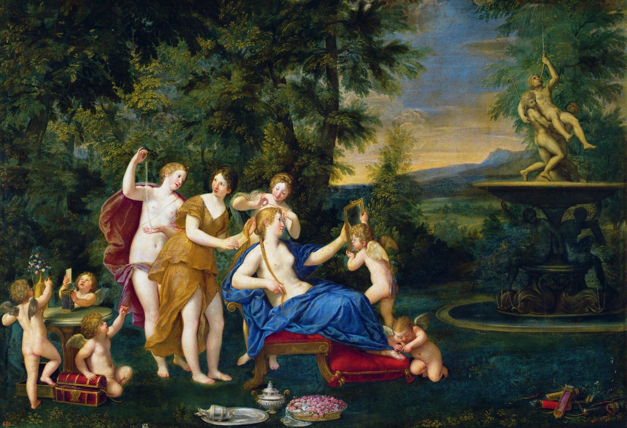 Venus ledsaget af nymfer og amoriner af Francesco Albani