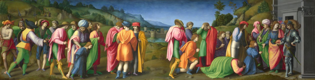 Joseph tilgiver sine brødre af Francesco Ubertini Bacchiacca