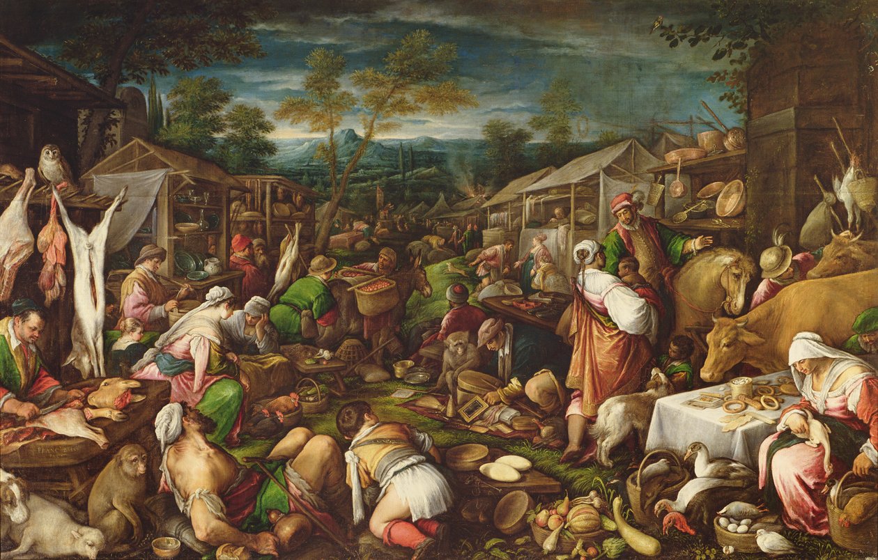 Årlig messe, 1580-85, af Francesco Bassano