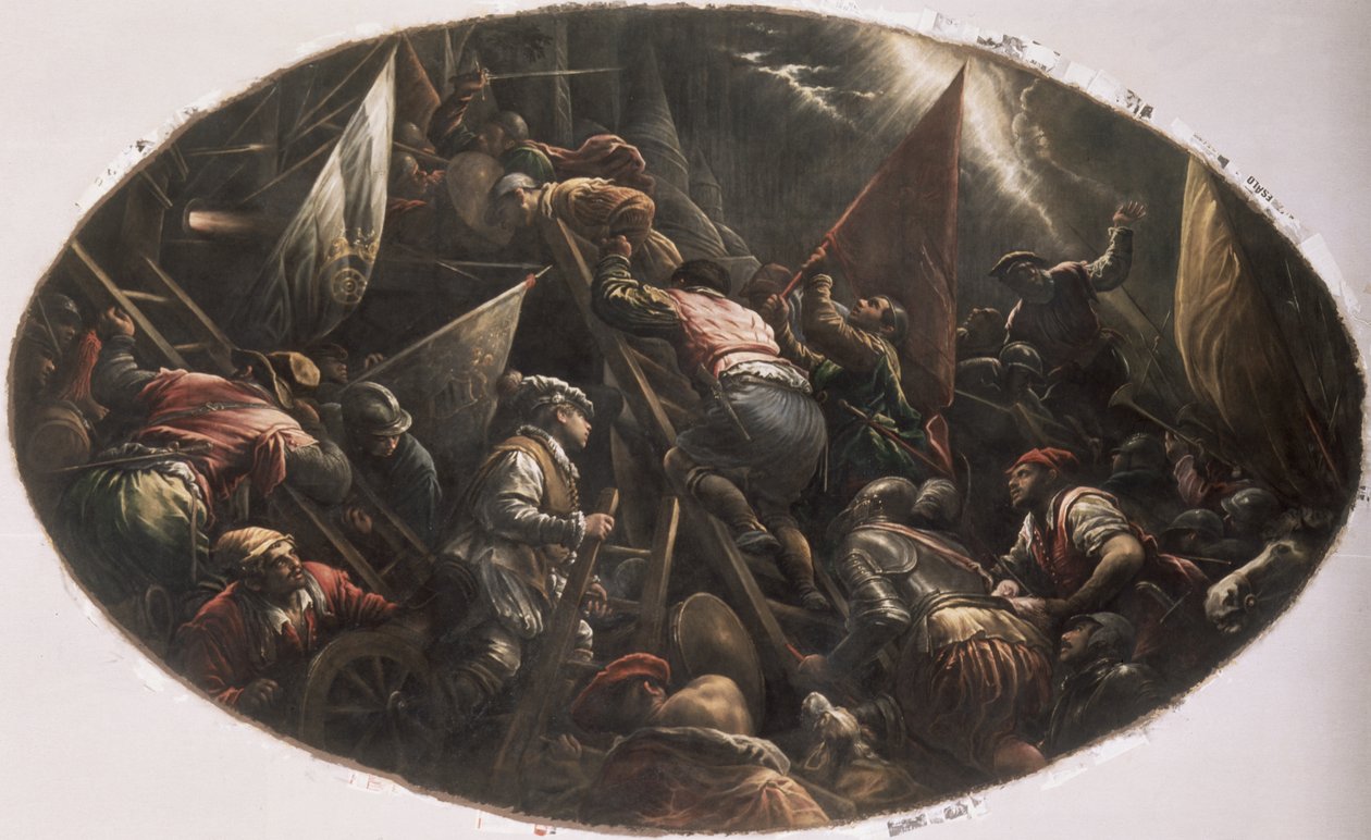 Venetianerne indtager Padova af Francesco Bassano
