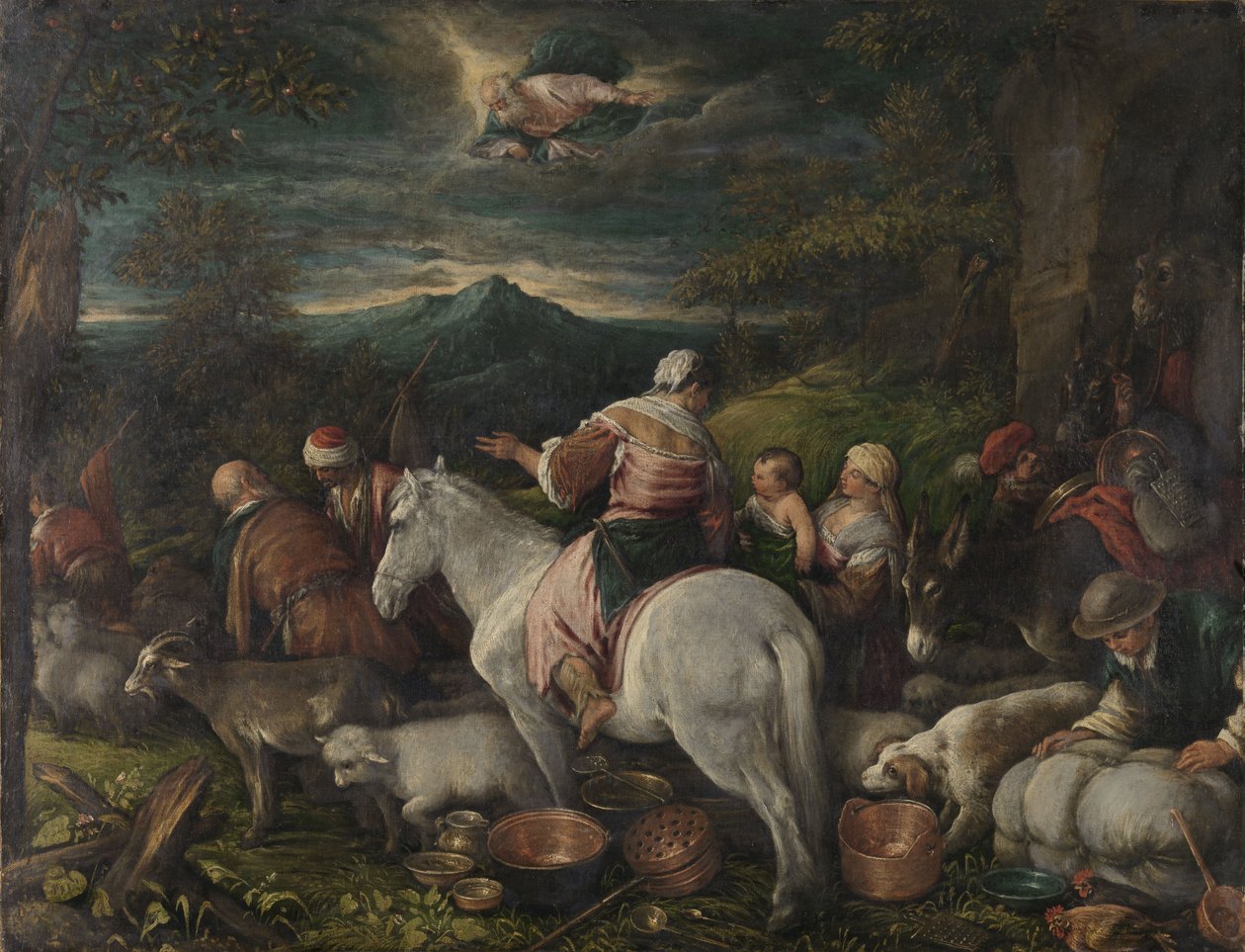 Abraham forlader Haran af Francesco Bassano the Younger