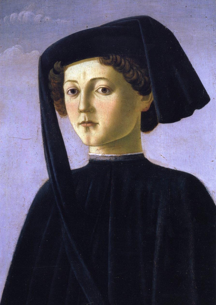 Portræt af en ung mand (tempera på panel) af Francesco Botticini