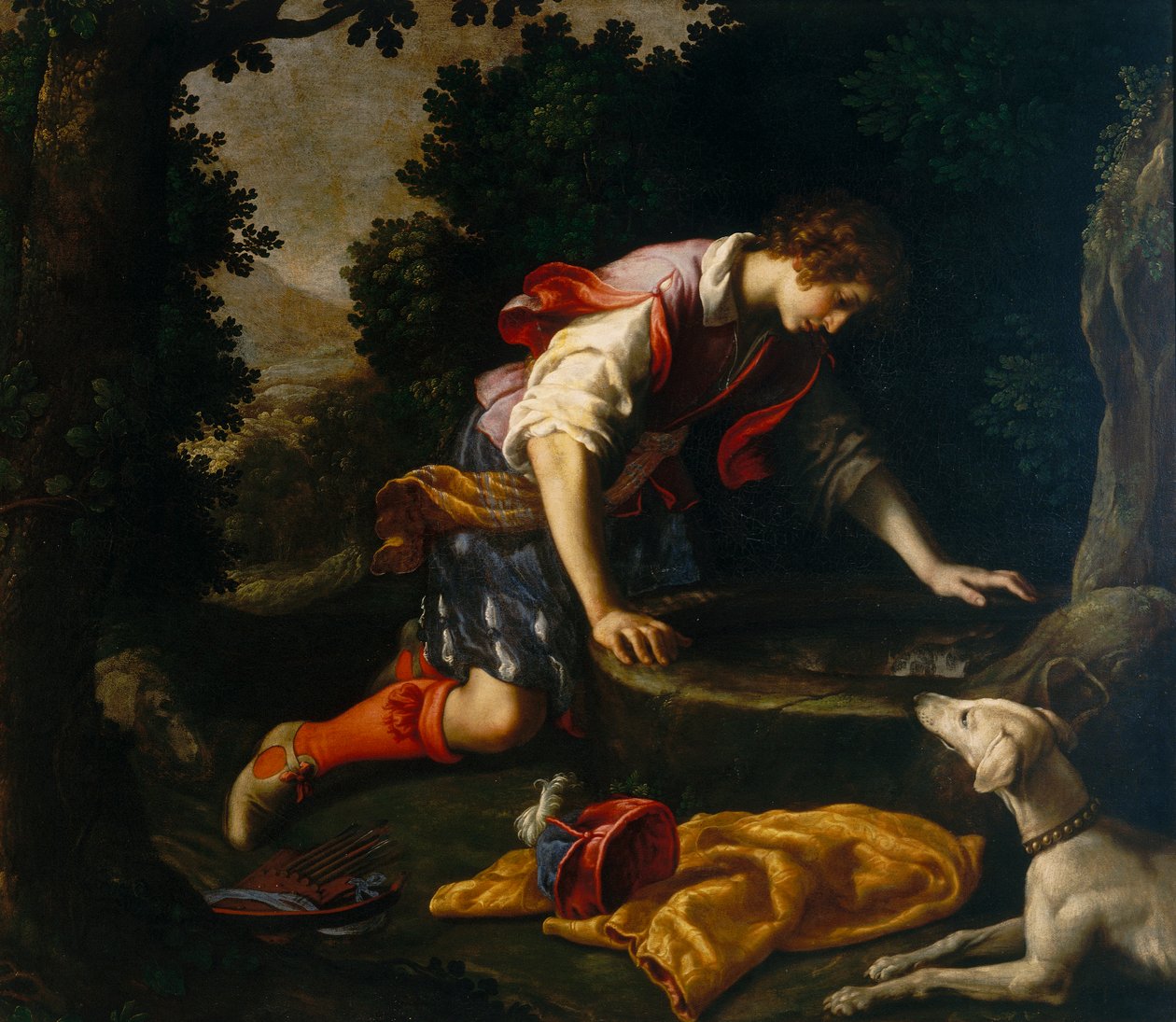 Narcissus ved foråret af Francesco Curradi