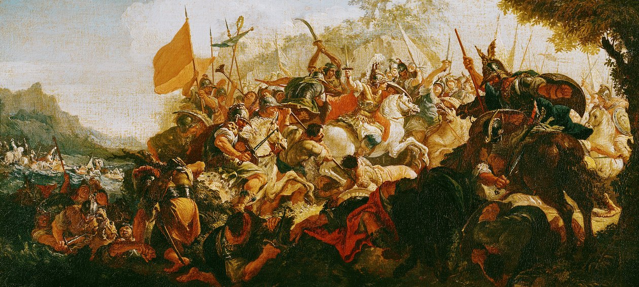 Slaget ved Granicus i maj 334 f.Kr af Francesco Fontebasso