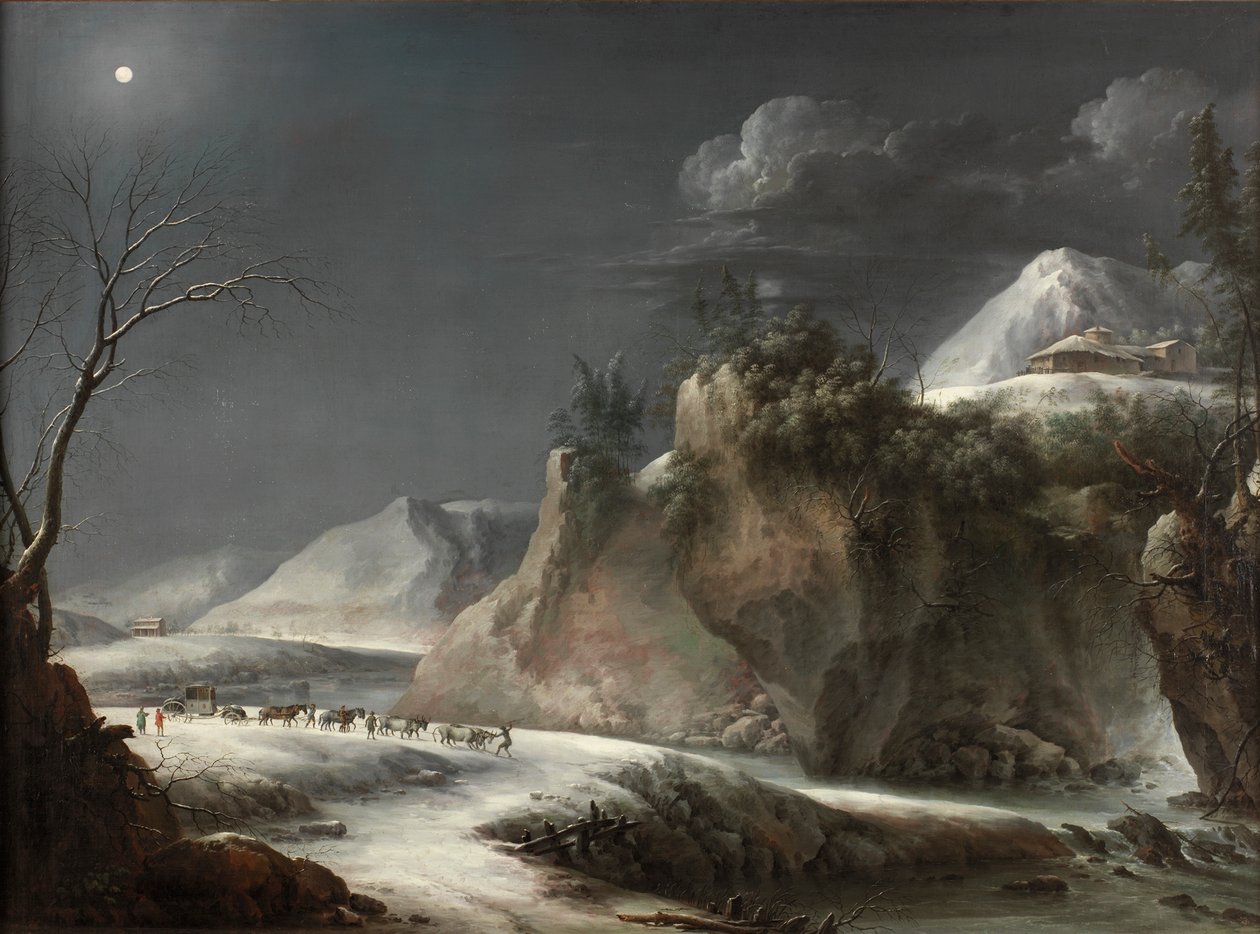 Vinterscene i de italienske alper, ca. 1735-1765 af Pier Francesco Foschi