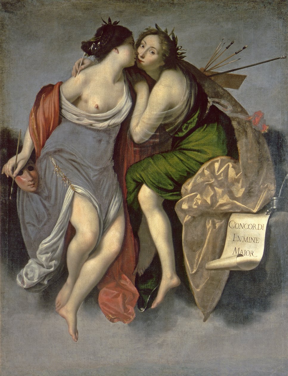Allegori af Foreningen af Malerkunst og Poesi, 1626 af Francesco Furini