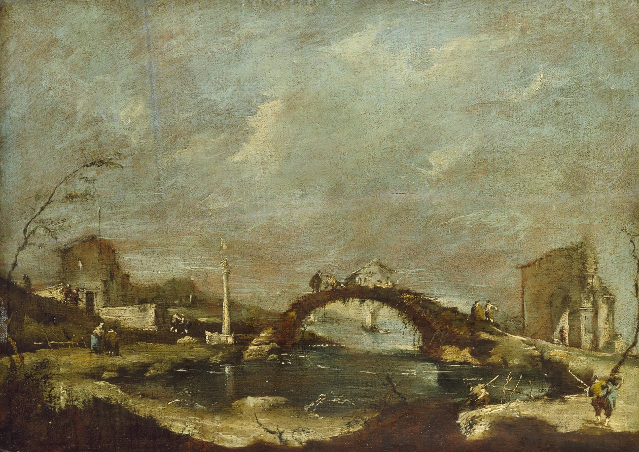 Capriccio Landskab af Francesco Guardi