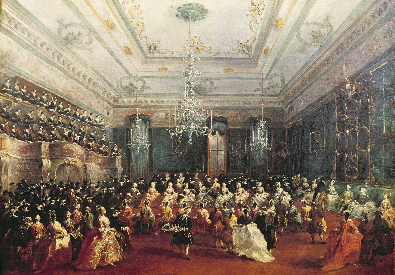Galakoncert givet i januar 1782 i Venedig for Tsarevich Paul af Rusland og hans kone, Maria Feodorovna af Francesco Guardi