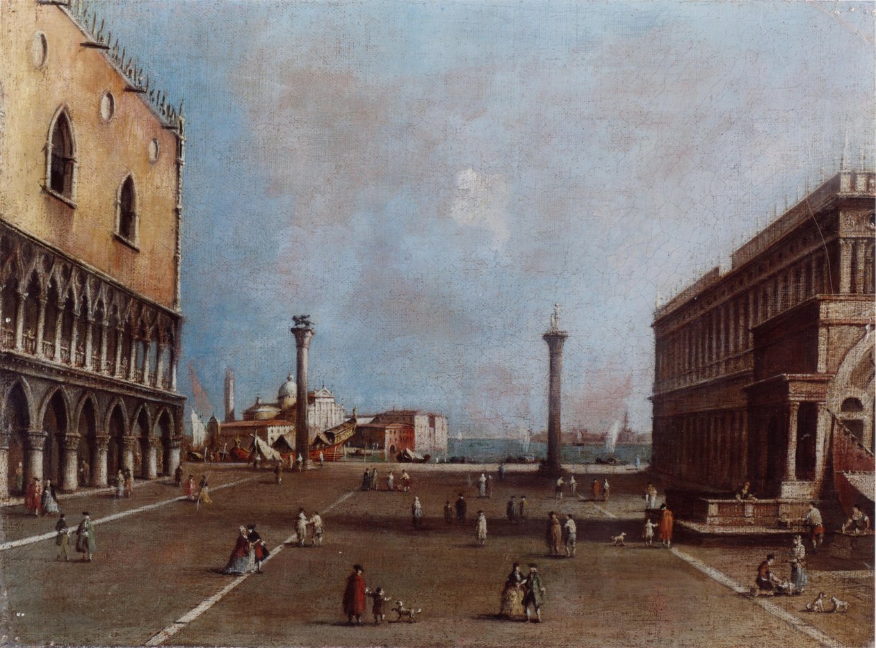 Piazzetta mod øen San Giorgio af Francesco Guardi