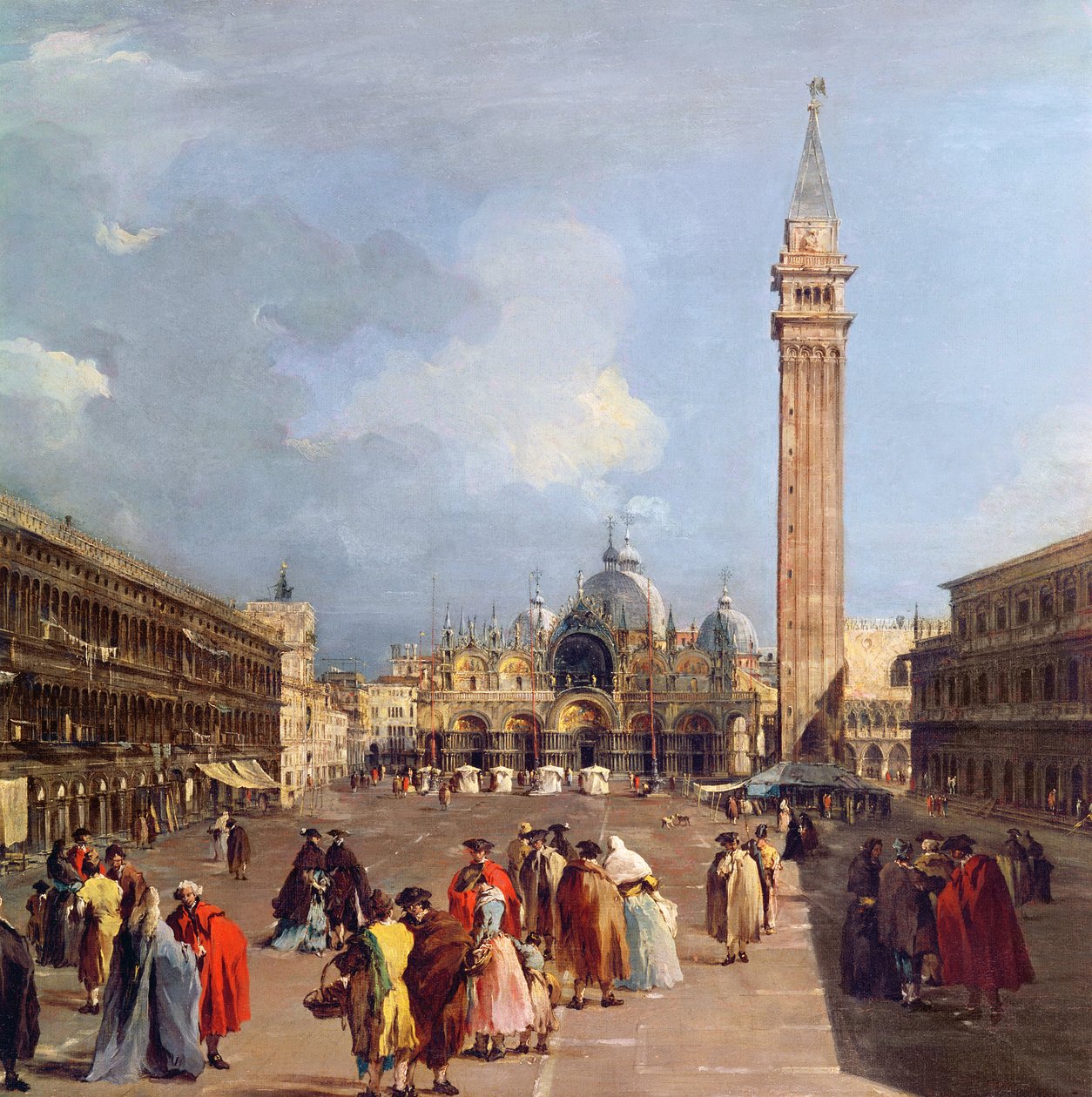 Piazza San Marco, Venedig, ca. 1760 (detaljer) af Francesco Guardi