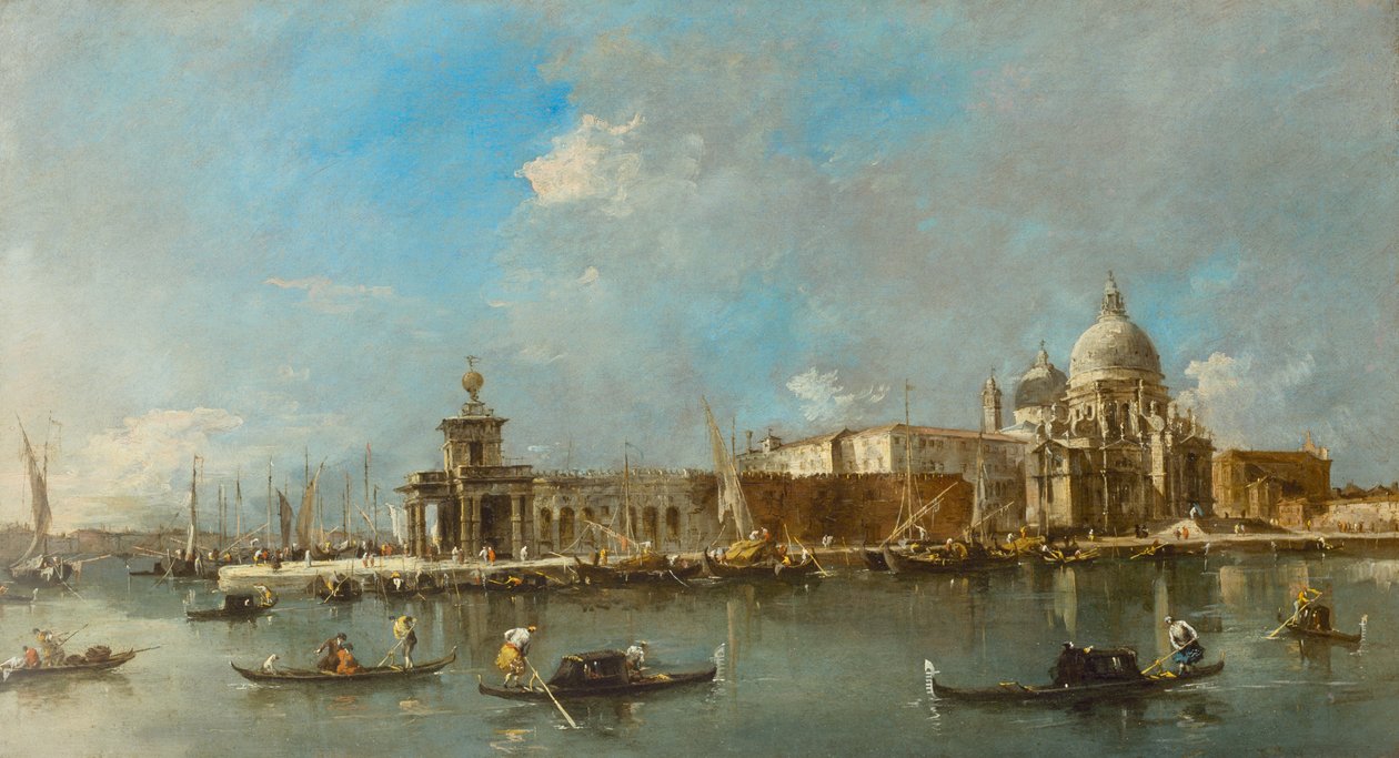 Santa Maria della Salute and the Dogana, Venedig, ca. 1783 af Francesco Guardi